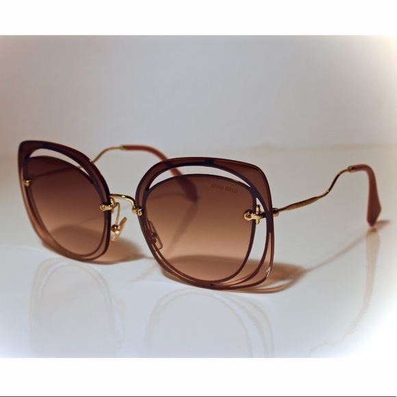 Miu Miu Accessories - Miu Miu - Mirrored Oversized Square Sunglasses